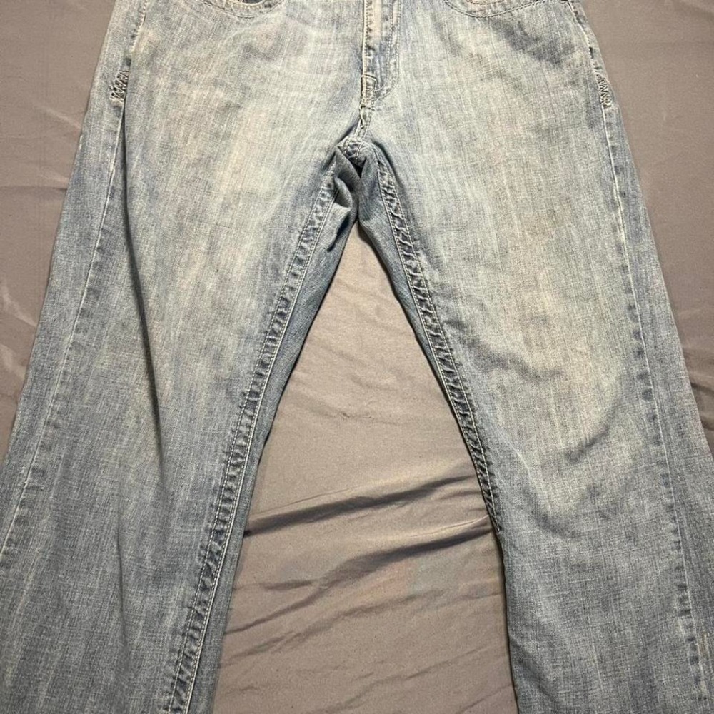 Machine Jeans Mens 34 Slim Straight Light Wash Blue Denim Pants 68000063FJ